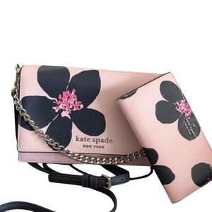 Kate Spade Laurel Way Grand Flora Addison Stacy Crossbody bag & Medium Wallet